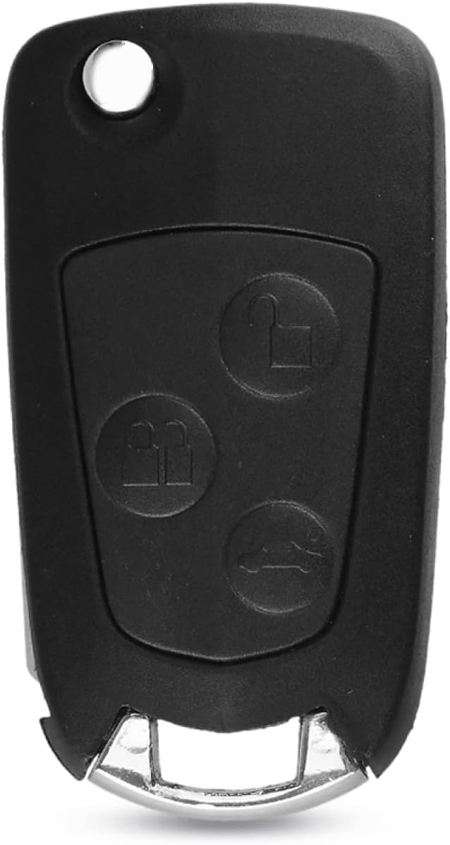 Carcasa cheie auto Techstar kit conversie briceag (flip) compatibila Ford Focus/Mondeo/Fiesta/Transit, 3 butoane, lamela HU101, neagra – fara electronica - imagine 7