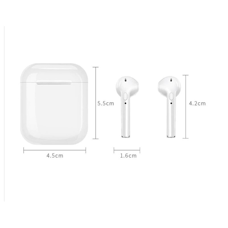 Casti Audio Wireless cu Bluetooth i9S TWS Alb Tip In-Ear pentru IOS si Android, Bluetooth 5.0, Dual Audio