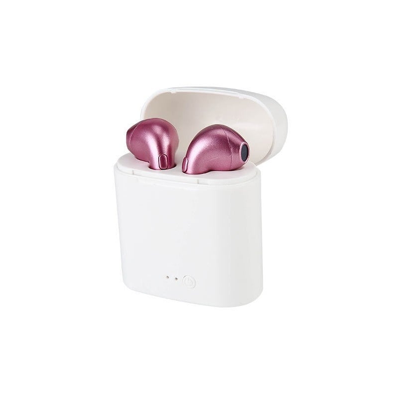 Casti Audio Wireless Techstar® i7S, Bluetooth, Rose, Tip in-ear, pentru IOS si Android - 2 | YEO