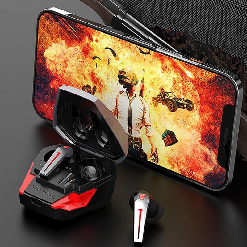 Casti Bluetooth pentru Gaming Techstar® K80, Bluetooth 5.0, Microfon, Control prin atingere, Indicator LED, Rezistente la apa, potrivite pentru jocuri video/fitness/birou, Carcasa Magnetica, Negru - 3 | YEO