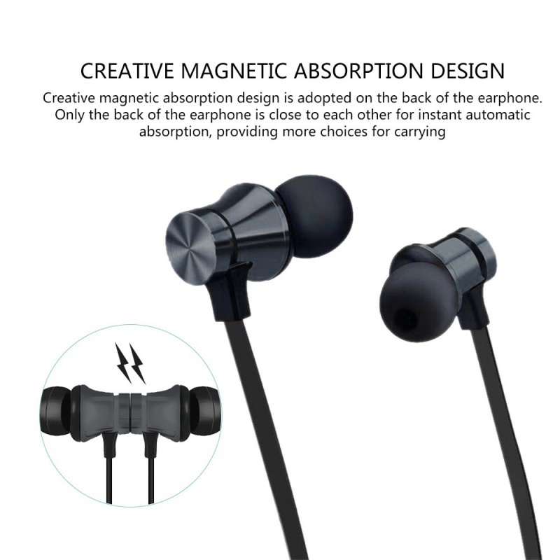 Casti Wireless Bluetooth Sport BT4, Waterproof, Tip In-Ear Headset, Microfon Incorporat, Negru - 1 | YEO