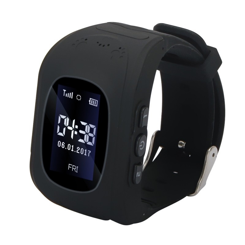 Ceas Smartwatch Copii Techstar® Q50, 0.96 inch IPS, Slot Cartela SIM, Tracker GPS, AGPS, LBS, Buton Urgenta SOS, Monitorizare Live, Apelare, Negru - 1 | YEO