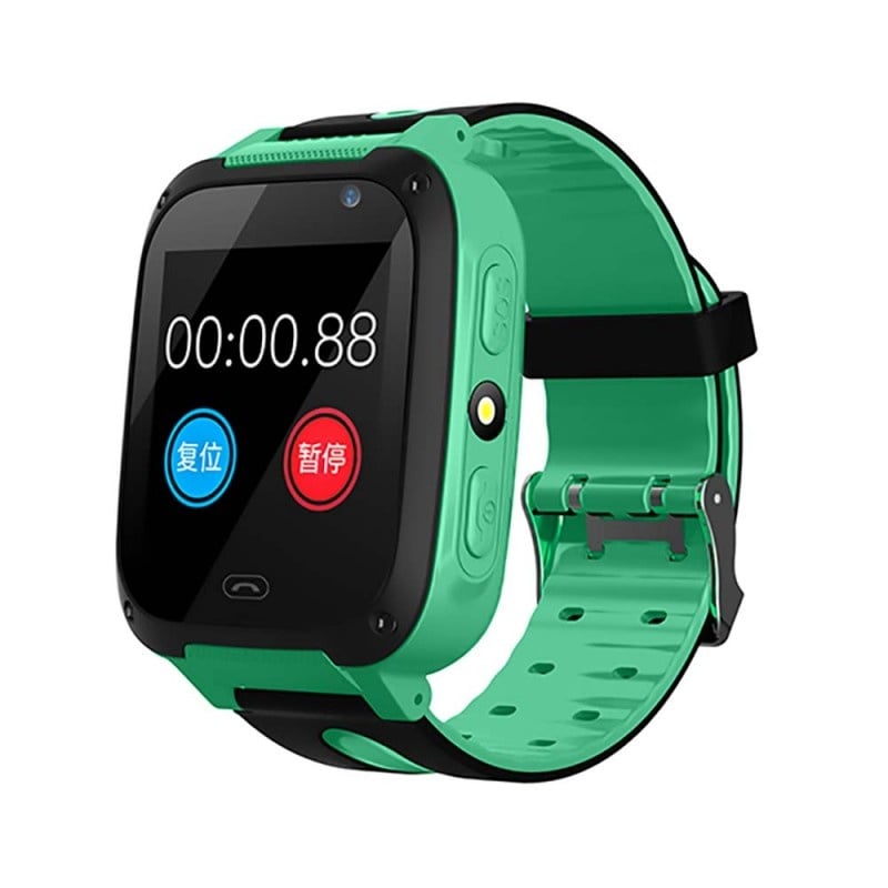 Ceas Smartwatch Copii Techstar® Q9, Slot Cartela SIM, GPS Tracker, Buton Urgenta SOS, Monitorizare Live, Apelare, Verde - 1 | YEO