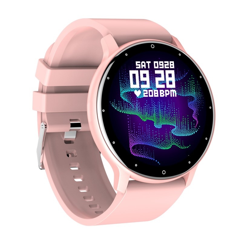 Ceas Smartwatch Techstar® ZL02, Ecran 1.28 Inch TFT, Bluetooth 4.0, Notificari Apeluri/Mesaje, Monitorizare Fitness, Ritm Cardiac Si Tensiune Arteriala, Compatibil IOS/Android, Roz - 1 | YEO