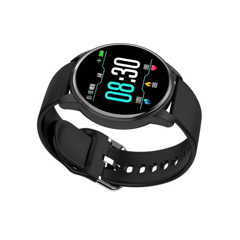 Ceas Smartwatch Techstar® ZL1, 1.30 inch IPS, Bluetooth 4.0, Monitorizare Puls, Tensiune, Alerte Sedentarism, Hidratare, Oximetru, Negru - 2 | YEO