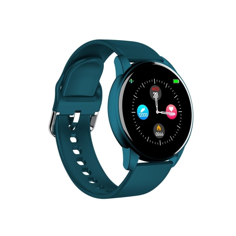 Ceas Smartwatch Techstar® ZL1, 1.30 inch IPS, Bluetooth 4.0, Monitorizare Puls, Tensiune, Alerte Sedentarism, Hidratare, Oximetru, Albastru