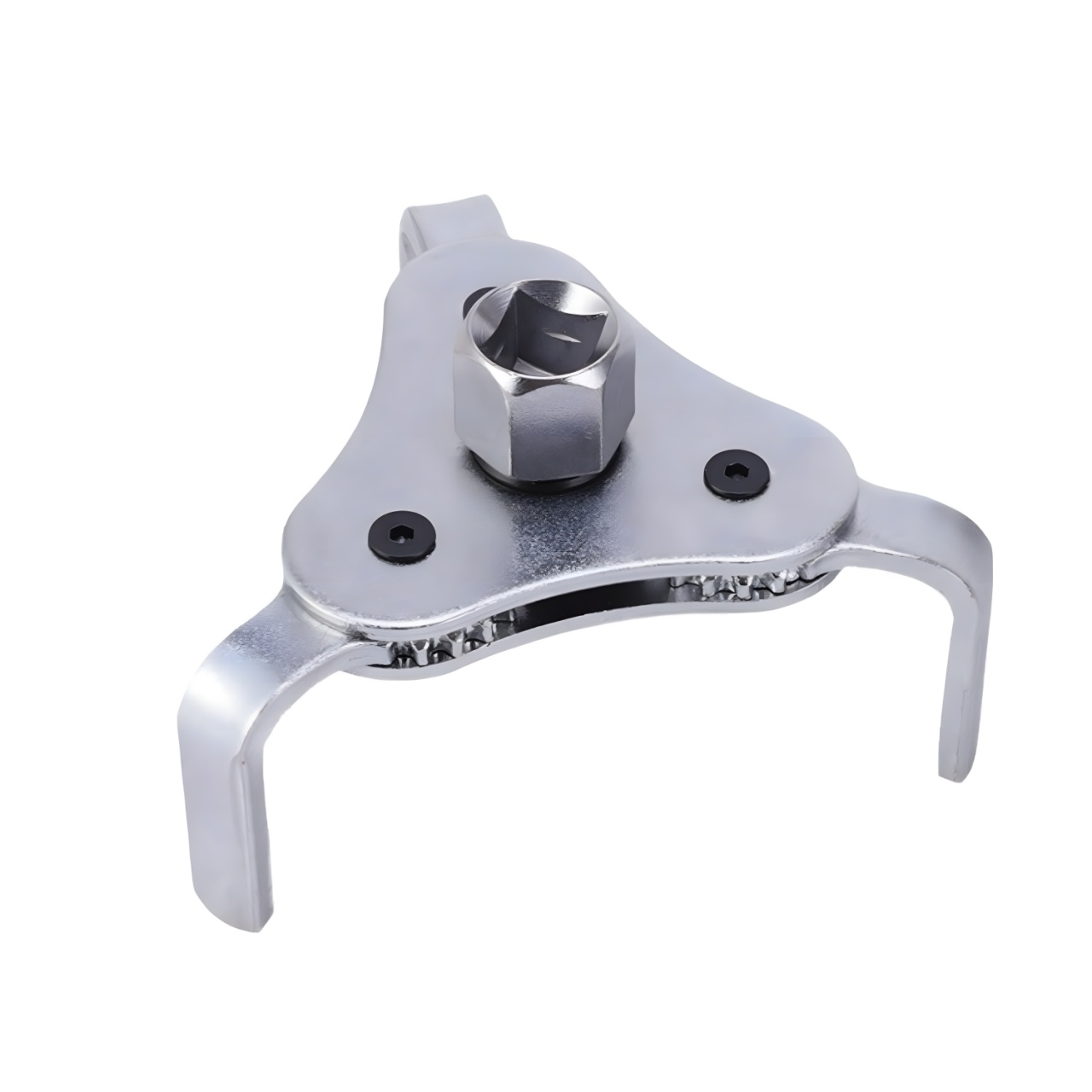 Cheie universala pentru filtru de ulei Techstar, reglabila cu 3 brate (3-Jaw), 2 cai, Metalic