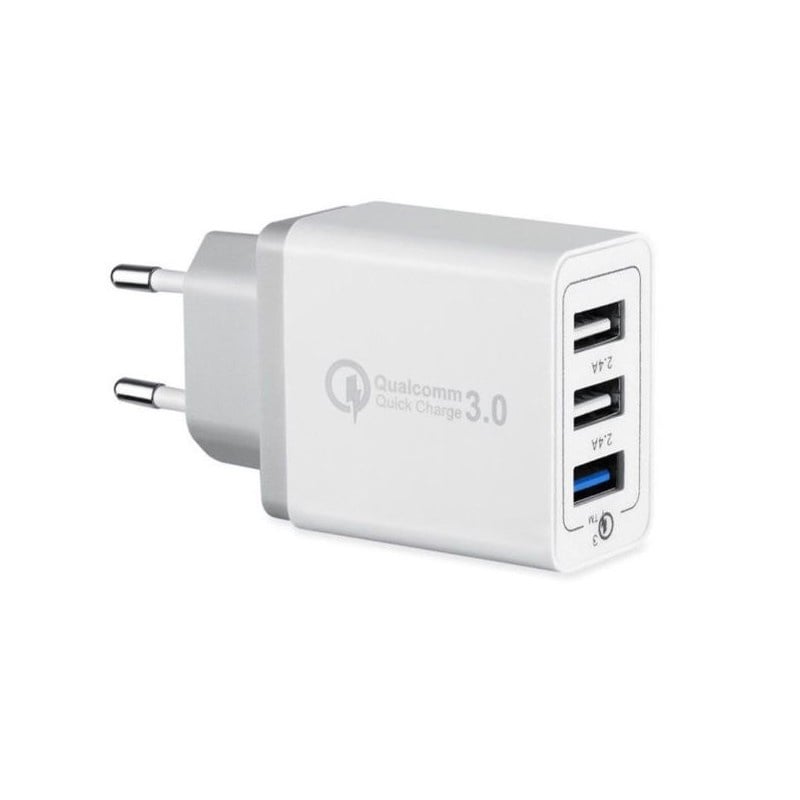 Incarcator ultra rapid cu 3 porturi usb QC 3.0 3A 18W pentru smartphone universal - 3 | YEO