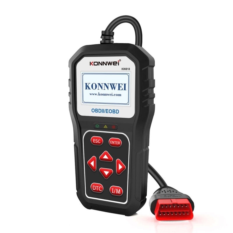 Instrument de scanare si diagnosticare auto, KONNWEI KW818, OBD2/EOBD, Display 2.8 inch, citirea și ștergerea codurilor de eroare a motorului, vizualizarea pregătirii I/M, preluarea informațiilor autovehiculului, testul senzorului O2 - 1 | YEO