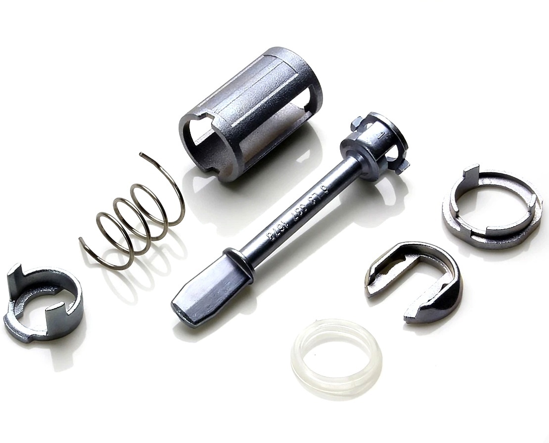 Kit reparatie butuc yala cilindru usa auto Techstar, compatibil VW Caddy, Polo Classic, Polo Variant, Seat Ibiza, Cordoba (1995–2004), cod OE 6L3837167B / 6L3837168B