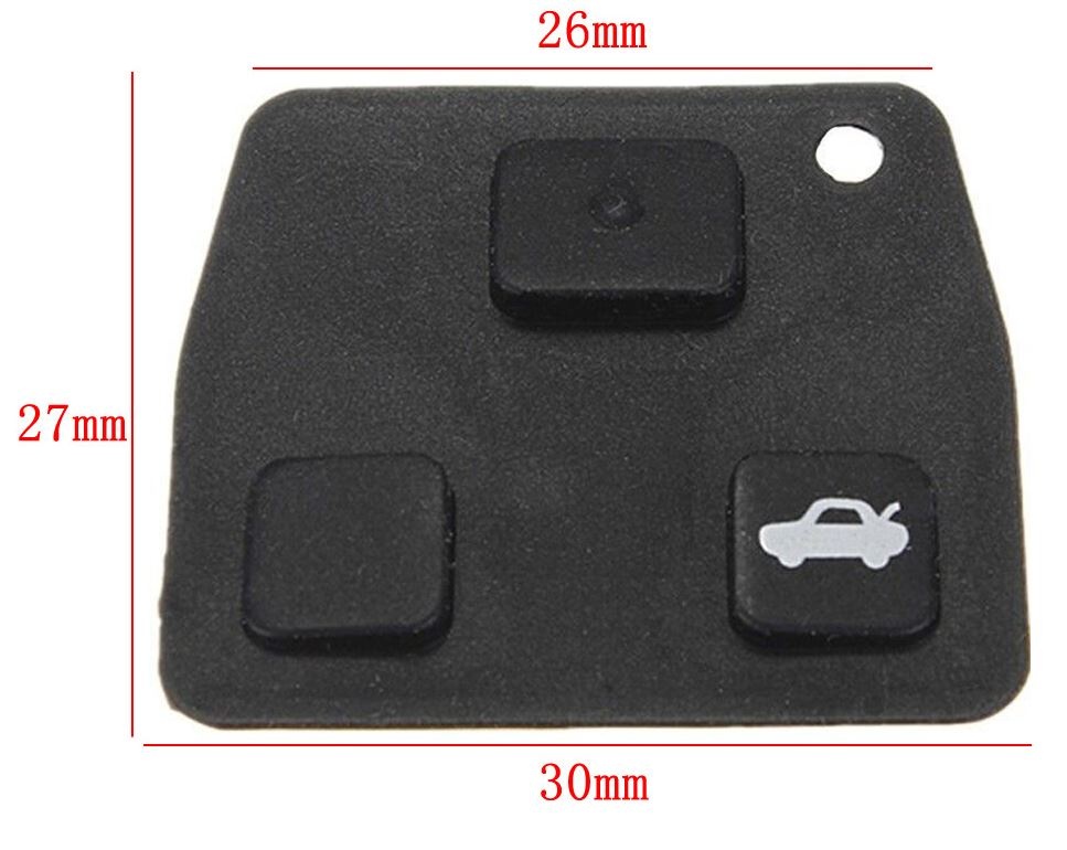 Membrana silicon butoane cheie Toyota cu 3 butoane, compatibila Yaris, Avensis, Corolla, RAV4 - 2 | YEO