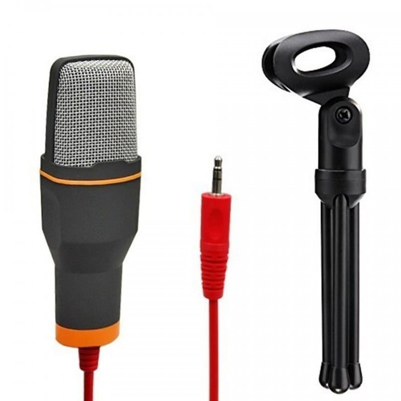 Microfon Profesional SH666 Techstar® Rosu, Inregistrare Vocala Si Karaoke, Negru - 1 | YEO