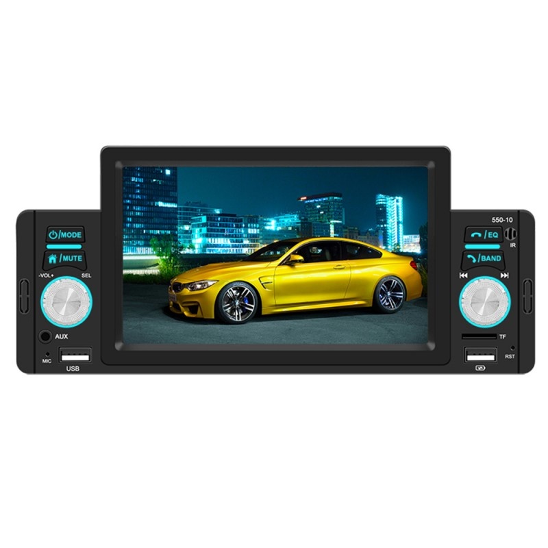 MP5 Player Auto Techstar® 5001, Ecran 5 inch, 1280x480P, Compatibil Apple Carplay/Android Auto, Bluetooth, Mirror Link, Card TF, USB, AUX, Negru - 3 | YEO