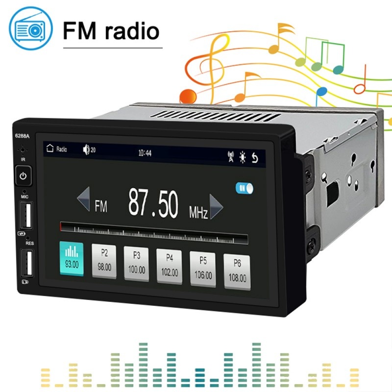 MP5 Player Auto Techstar® 6086, Ecran 6.86 Inch, 1280x480P, DC 12V