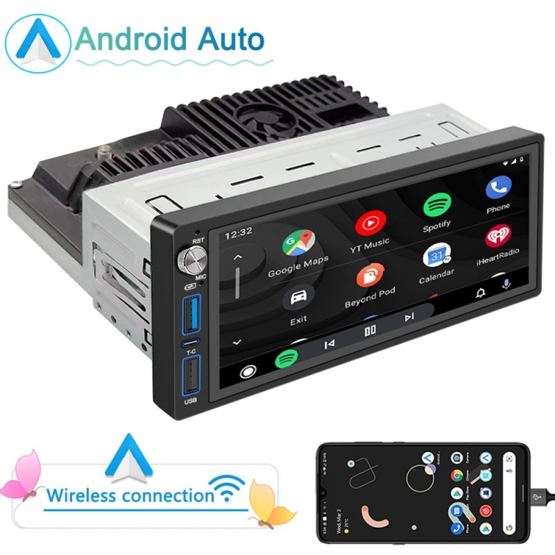MP5 Player Auto Techstar® 6087, Ecran 6.86 Inch, 1280x480P, DC 12V