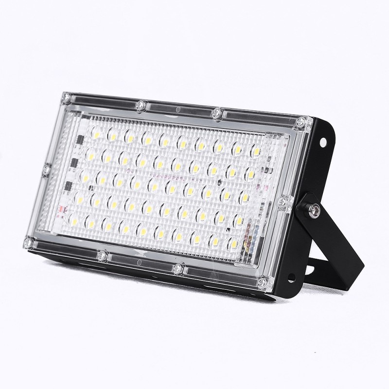 Proiector LED de Exterior Techstar®, 50 W, Culoare lumina 3000 K, SMD, 220 V, IP 65, Unghi iluminare 120°, Suport reglabil, Negru - 1 | YEO