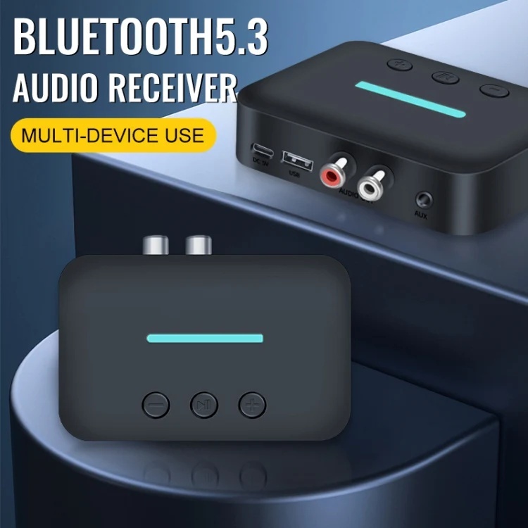 Receiver Audio Bluetooth Techstar T88, Bluetooth 5.3, AUX 3.5mm + RCA L/R, USB Play (U-Disk), USB-C 5V, Distanta 10m, Stereo HiFi - imagine 8