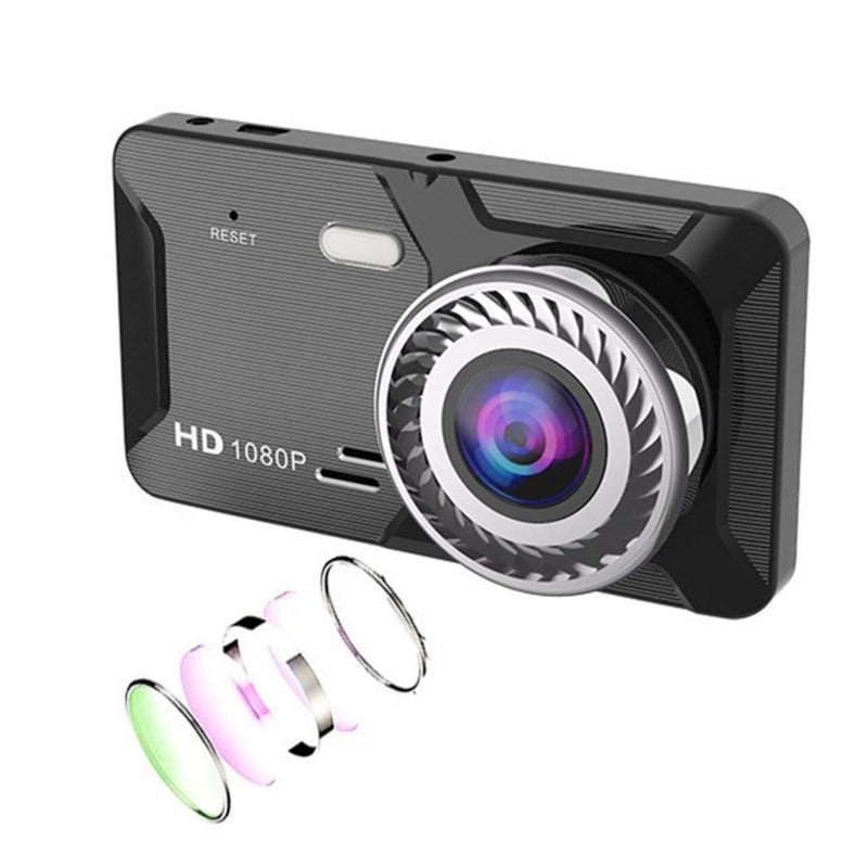 Resigilat Camera Video Auto Dubla Techstar® H309, FullHD, 1080P, Functie WDR, Camera Marsarier 720P, Ecran 4