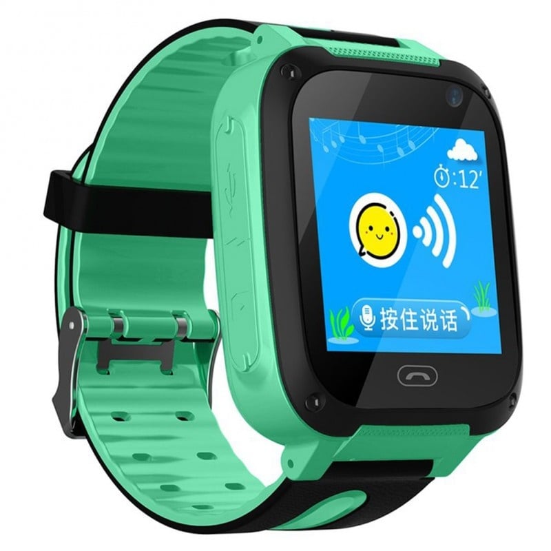 Resigilat Ceas Smartwatch Copii Techstar® Q9, Slot Cartela SIM, GPS Tracker, Buton Urgenta SOS, Monitorizare Live, Apelare, Verde