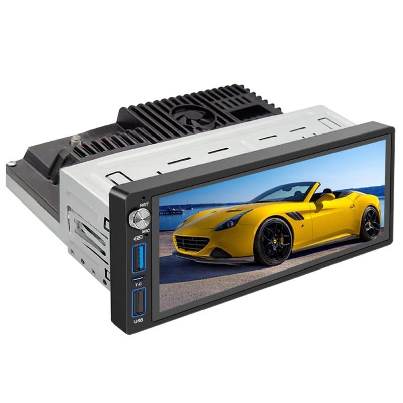 Resigilat MP5 Player Auto Techstar® 6087, Ecran 6.86 Inch, 1280x480P, DC 12V, Compatibil Apple Carplay/Android Auto, Bluetooth, Mirror Link, 2 x USB, Negru - 2 | YEO