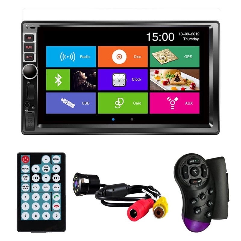 Resigilat MP5 Player Techstar® 7016, 2DIN, Camera Marsarier, Ecran HD Touch 7