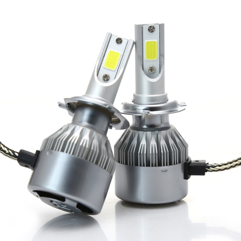 Resigilat Set 2 LED-Uri Auto Techstar® C6, H7, 36w, 3800 Lumeni, 6500K, AUTO, 12-24 Volti, COB - 3 | YEO