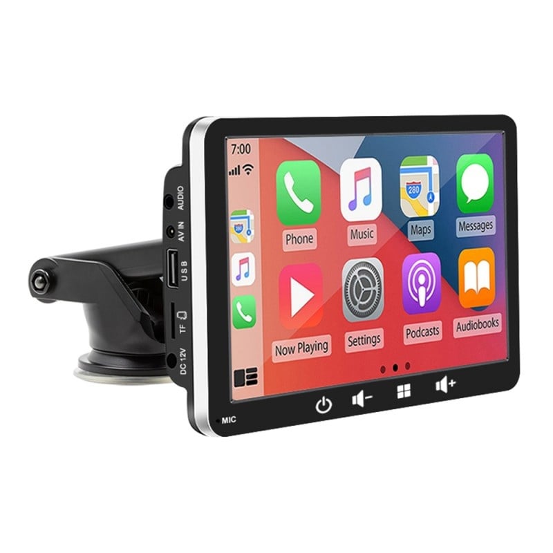 Resigilat Sistem Multimedia Techstar® Apple Carplay/Android 7093P, Ecran Tactil, 7 Inch 1080P Full HD, Bluetooth, Mirror Link/Card TF/USB/AUX, Negru - 2 | YEO