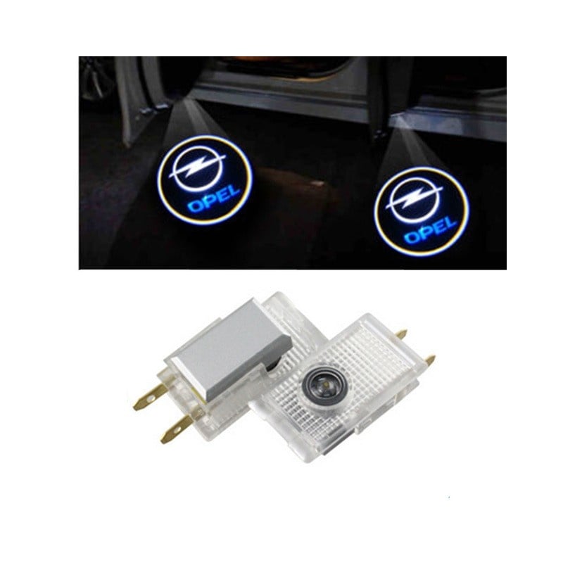 Set 2 Bucati Emblema Logo LED Portiera dedicata Marca Auto OPEL - 2 | YEO