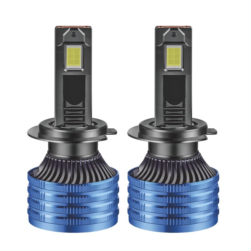 Set 2 LED-uri Auto Techstar® P41, H7, 100w, 16000 Lumeni, 6500K, AUTO, 12-24 Volti, CSP, Canbus, Miez Cupru, Radiator Aluminiu