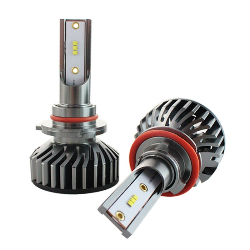 Set 2 LED-uri Auto Techstar® P8, 9005, 40w, 4000 Lumeni, 6500K, AUTO, 12-24 Volti, ZES, Canbus, Miez Cupru, Radiator Aluminiu - 3 | YEO