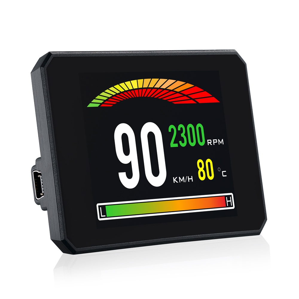 Sistem Monitor Auto Techstar P16 OBD2 HUD, Afisaj Head-Up Display pentru Monitorizare Viteza, RPM si Performanta Auto