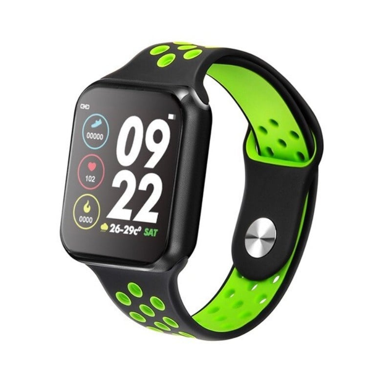 Smartwatch Techstar® Sport F9 Verde Waterproof IP67 Functie Bluetooth, Ecran 1.3 inch Conectare Android si IoS