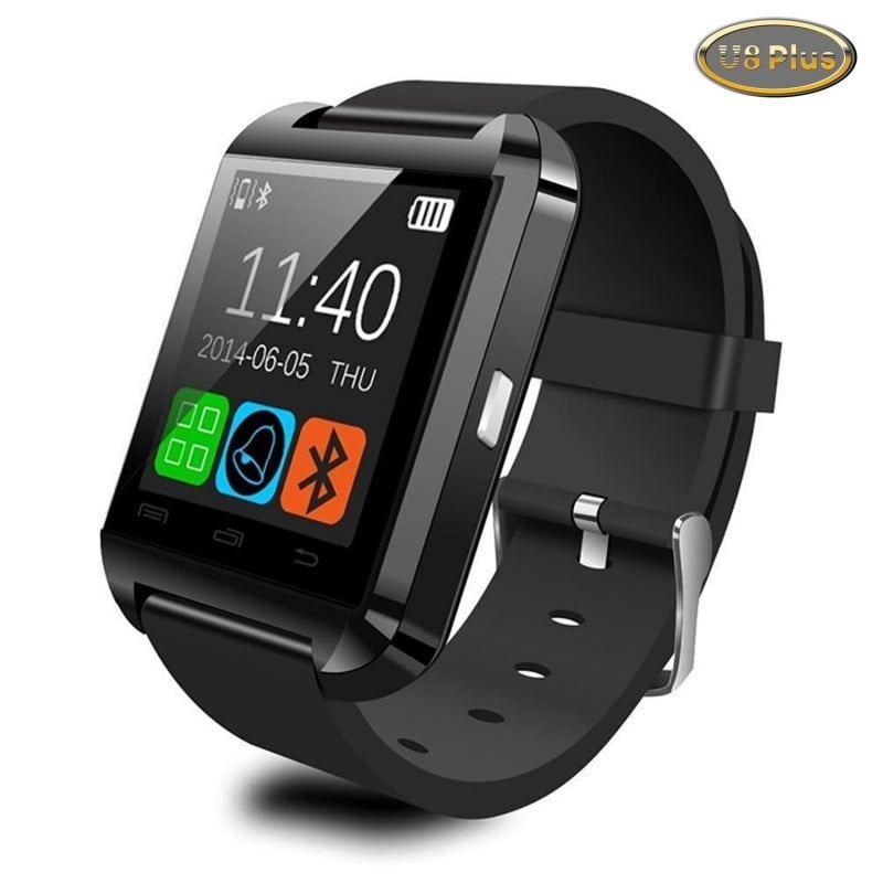 Smartwatch U-Watch Bluetooth U8 Plus Negru compatibil MicroSD