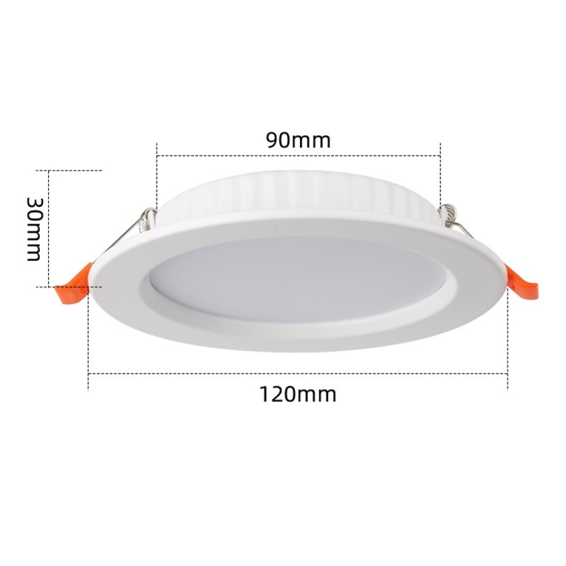 Spot LED Incastrabil Techstar® CMJ-TD-001, 7W, 1800lm, Lumina Rece 6500K, IP44, Rotund Ultra Slim, 120x90x30mm, Alb - 3 | YEO