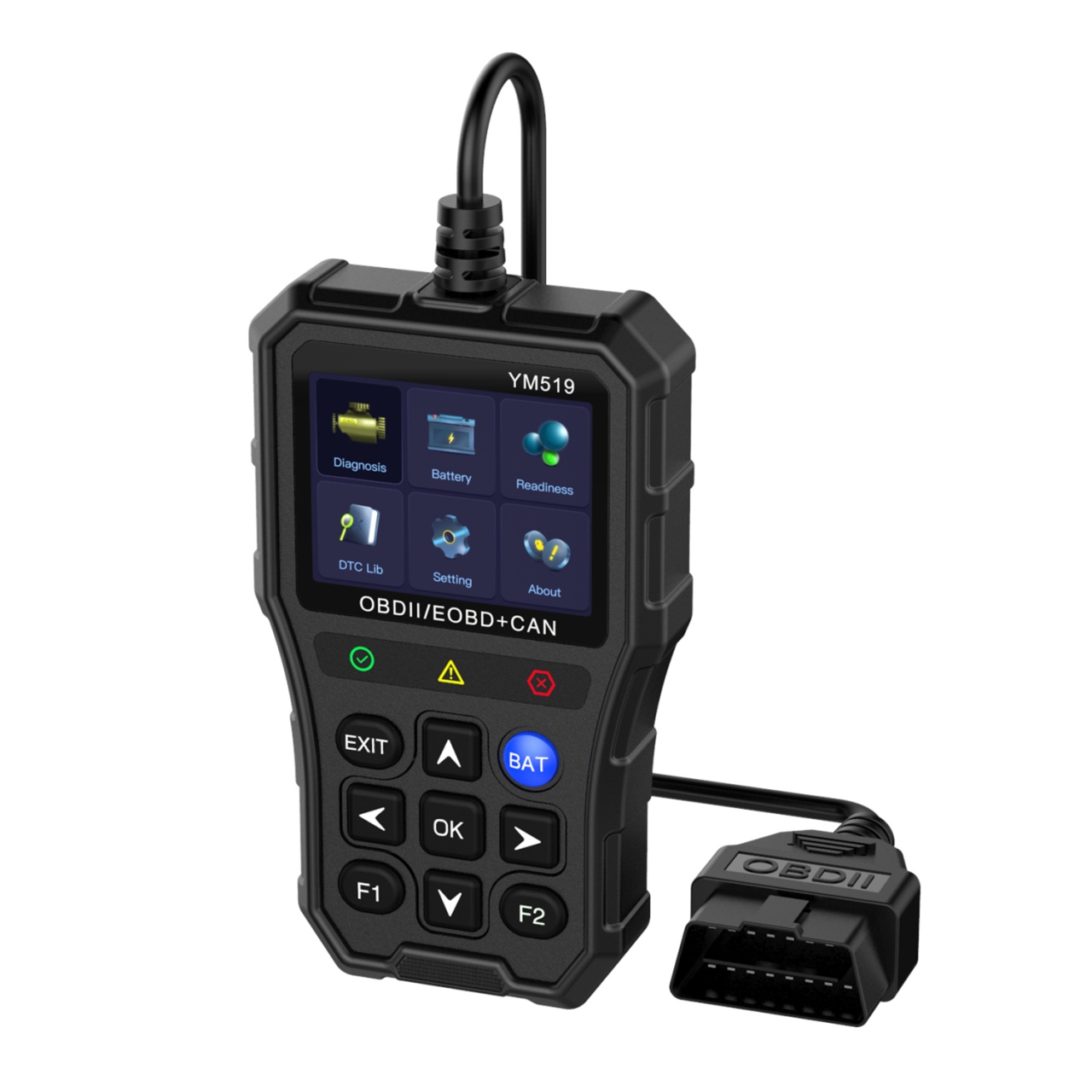 Tester auto de diagnoza OBD2 Techstar YM519, Resetare erori, Test baterie, Scanare coduri eroare motor, Citire parametri live, Ecran color 2.8”, Protectie supratensiune, Multilingv - 1 | YEO