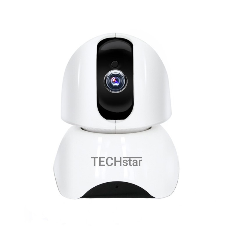 Camera de Supraveghere IP Techstar® IC37, 3MP Full HD 1080P, 340° Night Vision, IR-CUT, Detectare Miscare, Salvare Inregistrari pe MicroSD Card sau Cloud, Rotire Orizontal si Vertical, Conexiune Hotspot Wireless