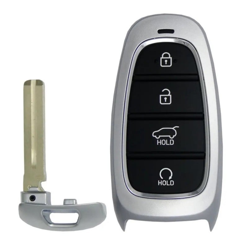 Carcasa cheie auto Techstar® pentru telecomanda inteligenta, compatibila cu Hyundai Tucson si Santa Fe, 4 butone, Gri/Negru - 3 | YEO