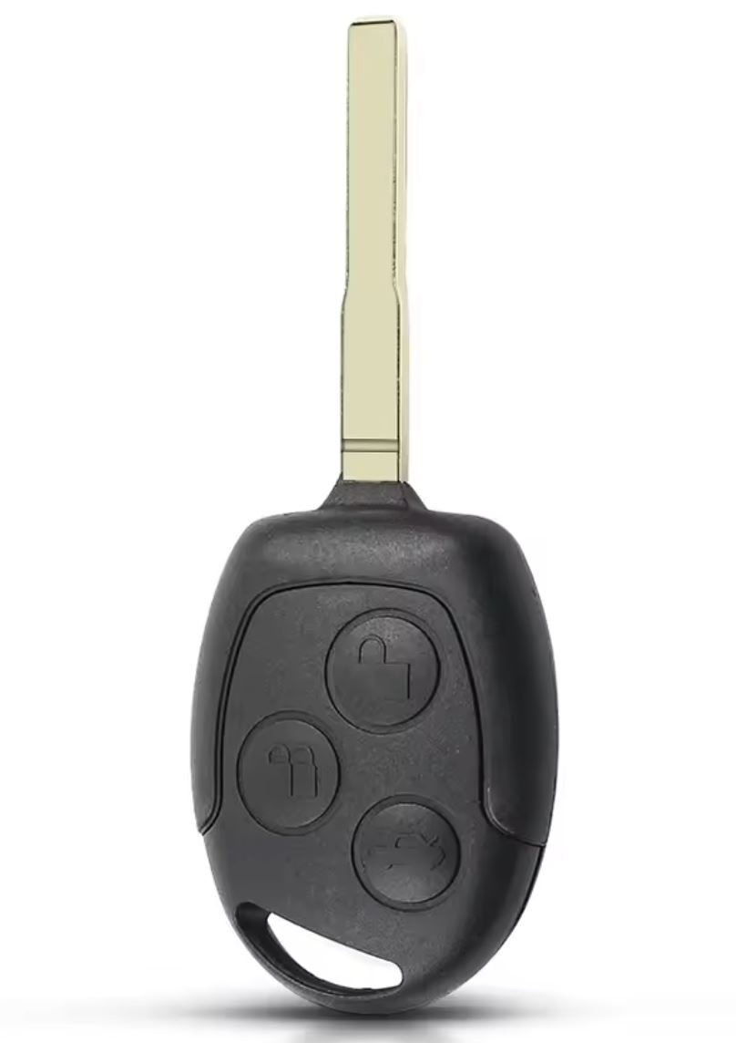 Carcasa cheie auto Techstar compatibila cu Ford Focus/Mondeo/Fiesta/Transit, 3 butoane, lamela HU101, neagra – fara electronica - imagine 2