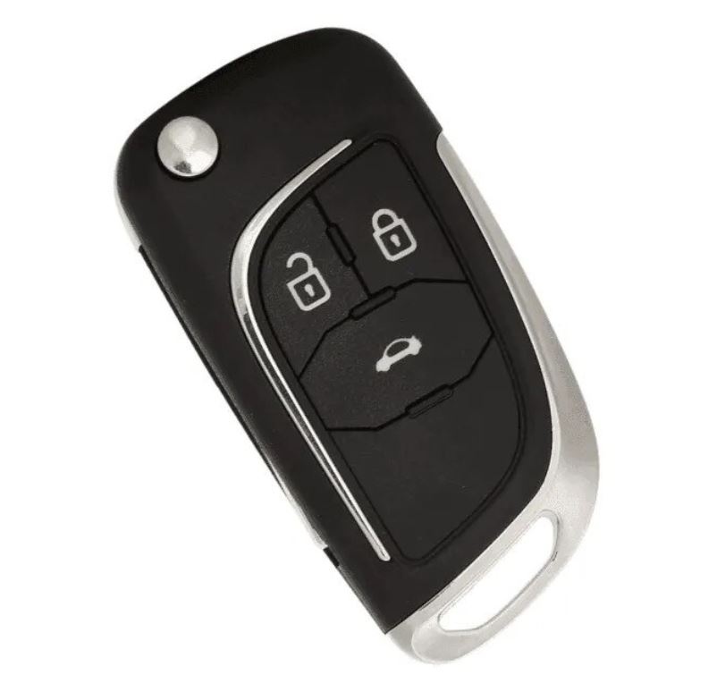 Carcasa cheie auto Techstar cromata cu 3 butoane – compatibila Opel & Chevrolet Astra, Corsa, Cruze, Captiva, Aveo