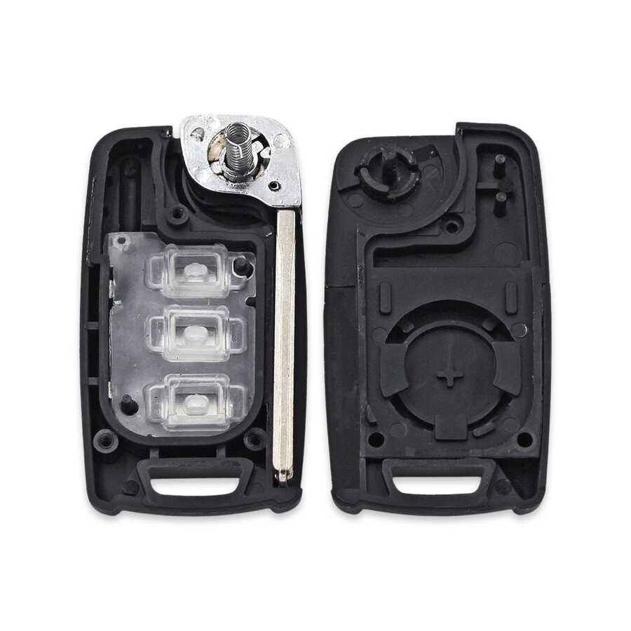 Carcasa cheie auto Techstar flip cu 3 butoane compatibila SsangYong Korando C200 – lama TOY48 - 2 | YEO
