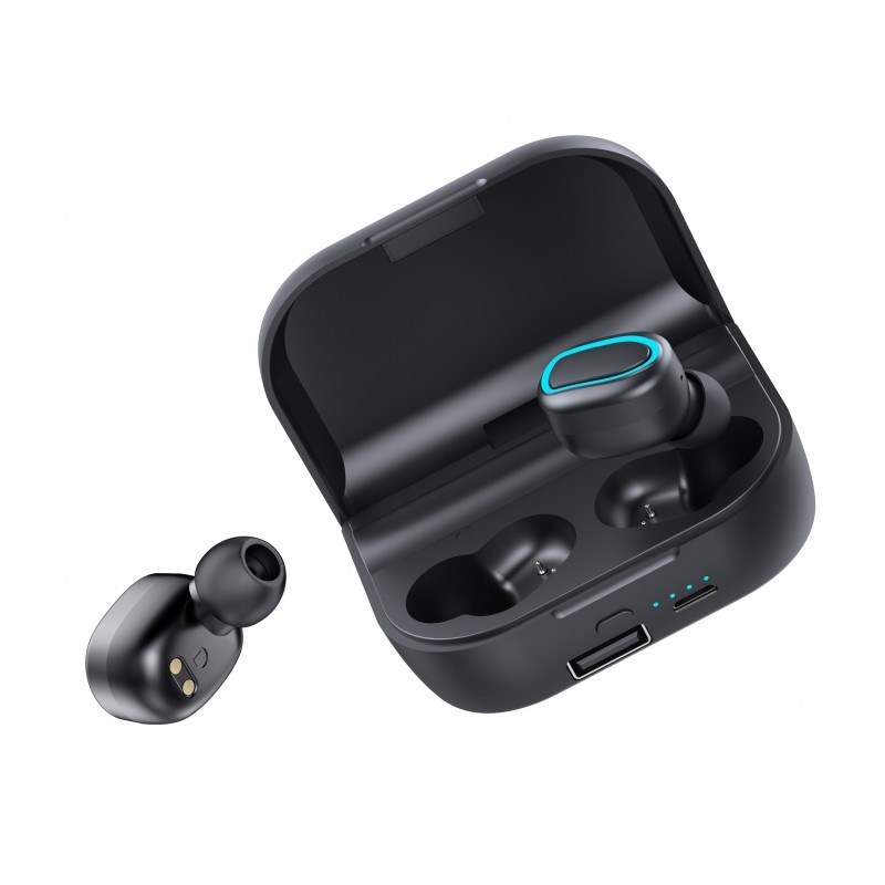 Casti Smart Techstar® TWS S10 , Wireless, Bluetooth V5.0, HD Audio, Touch, IPX6, iOS, Android, 1500mAh, Negru - 1 | YEO