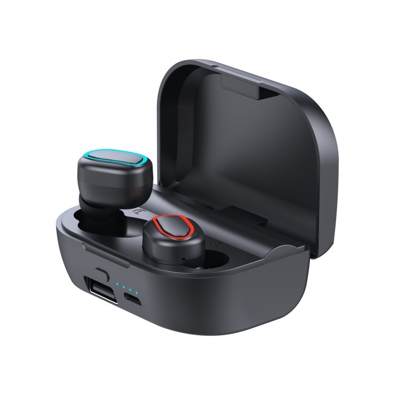 Casti Smart Techstar® TWS S10 , Wireless, Bluetooth V5.0, HD Audio, Touch, IPX6, iOS, Android, 1500mAh, Negru