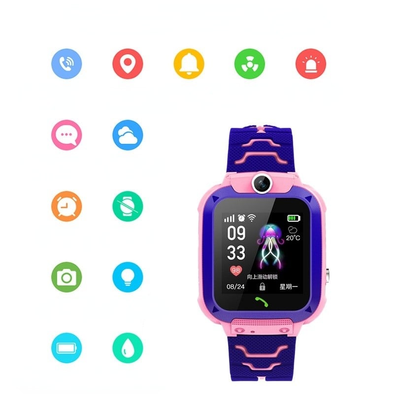 Ceas Smartwatch Copii Techstar® SW70-Q12 Roz, SIM, Monitorizare Locatie, Intercom, SOS, Camera, Microfon - 1 | YEO