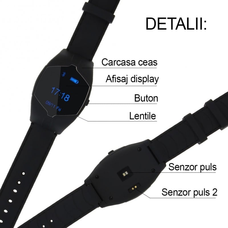 Ceas Smartwatch Sport Smartband X6 BT albastru - 2 | YEO