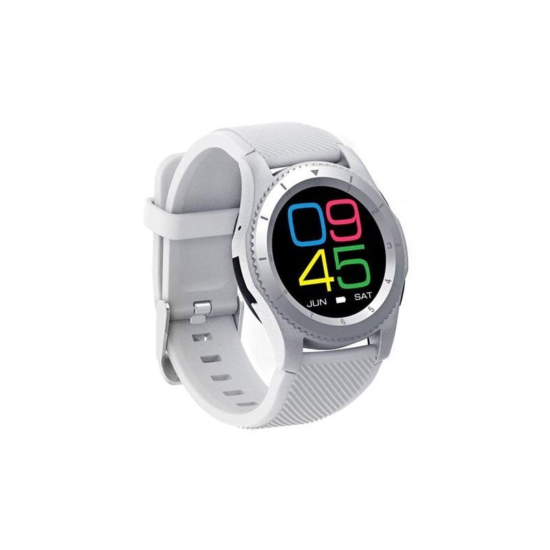 Ceas Smartwatch Techstar® DT No.1 G8, MTK2502, Bluetooth 4.0, SIM, Notificari, Monitorizare Puls, Culoare Alb