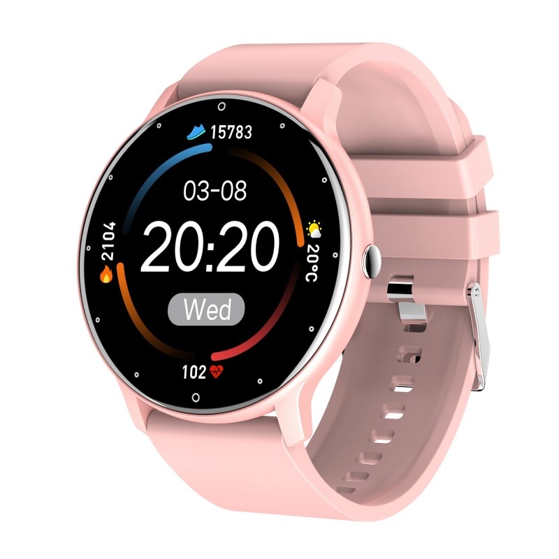 Ceas Smartwatch Techstar® ZL02, Ecran 1.28 Inch TFT, Bluetooth 4.0, Notificari Apeluri/Mesaje, Monitorizare Fitness, Ritm Cardiac Si Tensiune Arteriala, Compatibil IOS/Android, Roz - 2 | YEO