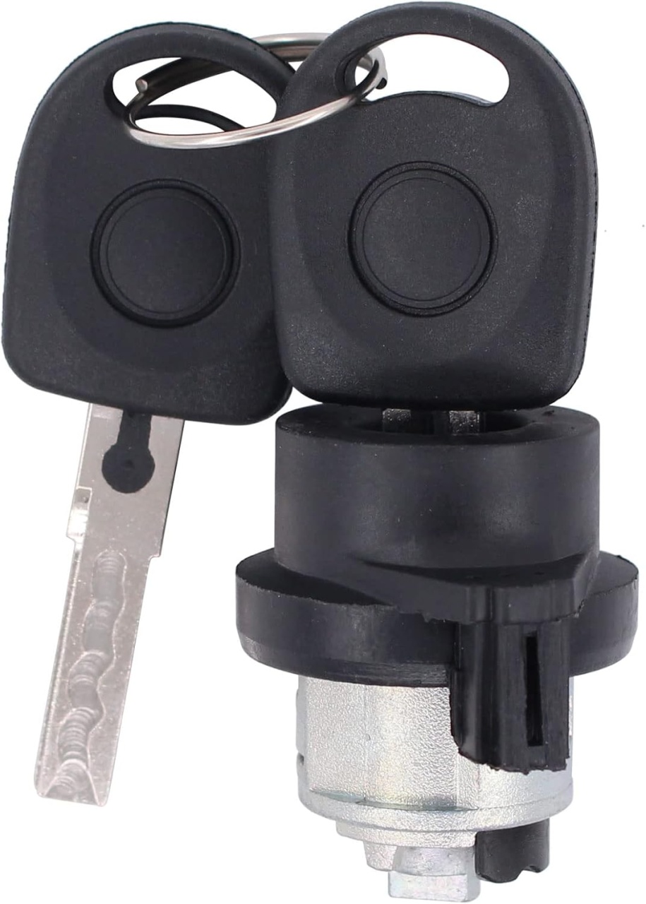 Cilindru contact + 2 chei Audi A1 A3 A4 TT Q3, VW Golf V VI VII, Jetta, Passat, Polo, Caddy, Tiguan, Transporter, Seat Leon, Skoda Octavia | OE 6L0905855D, 8E0905855A - 1 | YEO