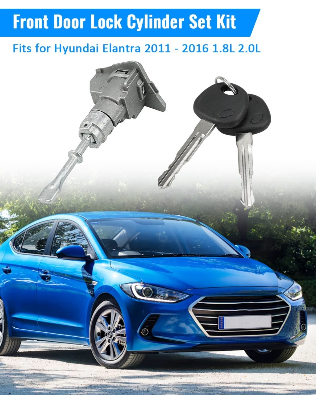 Cilindru Incuietoare Usa Stanga Fata cu 2 Chei pentru Hyundai Elantra (2011–2016) | OE 81970-3XA00