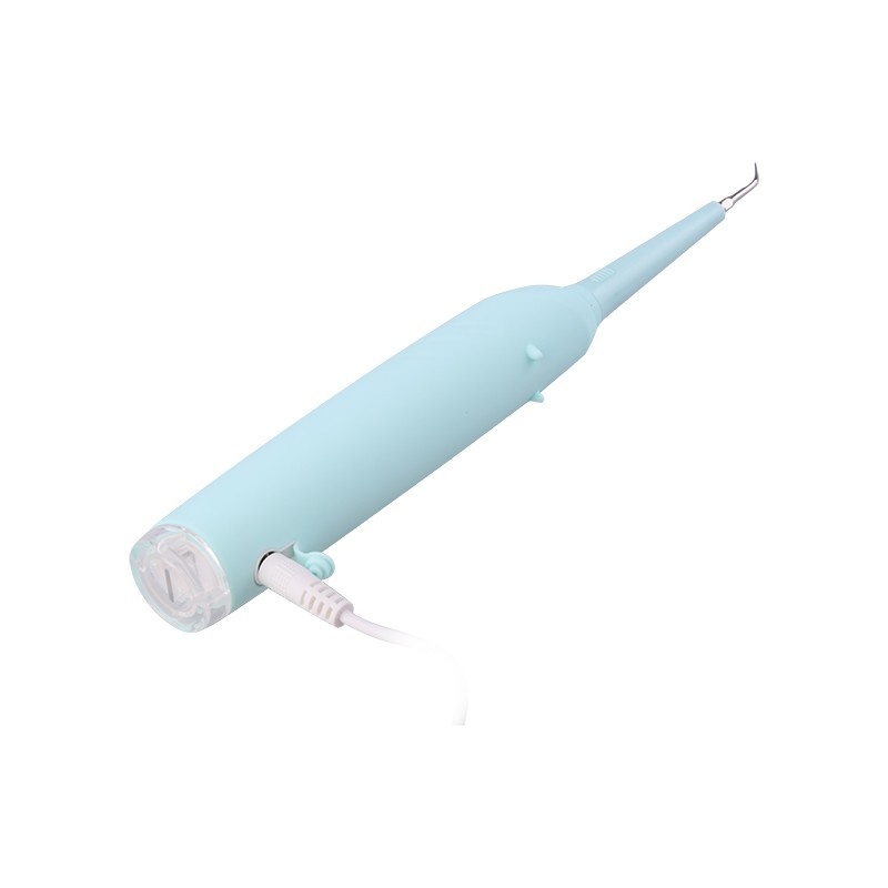 Dispozitiv pentru Curatarea Dintilor, Aparat Indepartare Tartru si Placa Bacteriana Ultrasonic, Portabil, cu 3 Moduri de Lucru, IPX6, 200mAh, Albastru