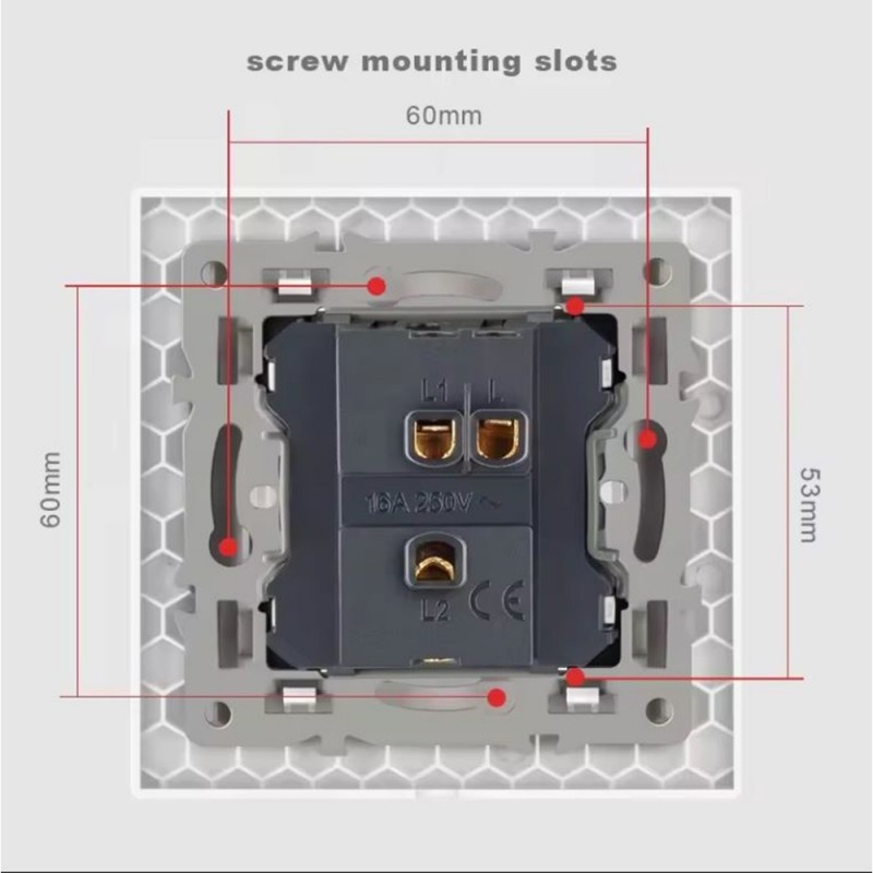 Intrerupator Cap Scara Cu Panou din Sticla Securizata Techstar® TGS 01, 220V, 16A, 86 x 86 mm, Negru, cu 1 Modul - 3 | YEO